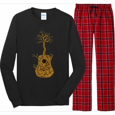 Acoustic Guitar Tree of Life Guitar Player Nature Guitarist Long Sleeve Pajama Set