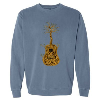 Acoustic Guitar Tree of Life Guitar Player Nature Guitarist Garment-Dyed Sweatshirt