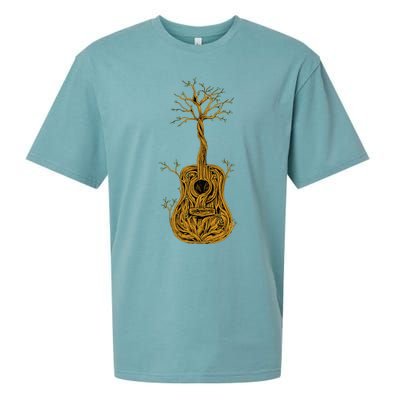 Acoustic Guitar Tree of Life Guitar Player Nature Guitarist Sueded Cloud Jersey T-Shirt