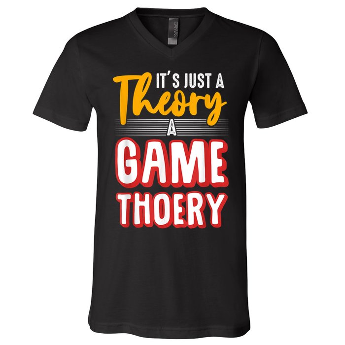 A Game Theory Student Mathematician Logical Thinker V-Neck T-Shirt