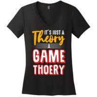 A Game Theory Student Mathematician Logical Thinker Women's V-Neck T-Shirt