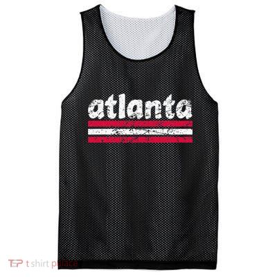 Atlanta Georgia Three Stripe Vintage Weathered Mesh Reversible Basketball Jersey Tank