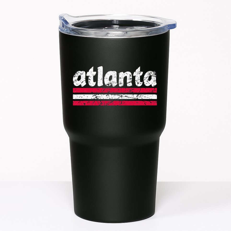 Atlanta Georgia Three Stripe Vintage Weathered Tumbler