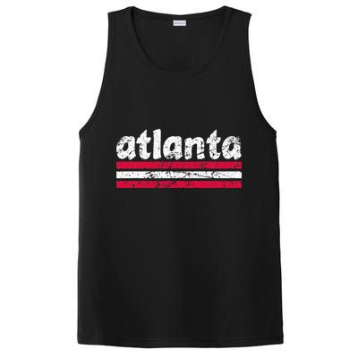 Atlanta Georgia Three Stripe Vintage Weathered PosiCharge Competitor Tank