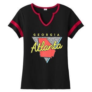 Atlanta Georgia Triangle Ga Ladies Halftime Notch Neck Tee