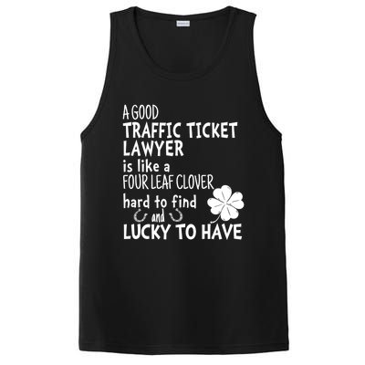 A Good Traffic Lawyer Is Like A 4 Leaf Clover St Patricks Cute Gift PosiCharge Competitor Tank