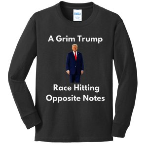 A Grim Trump Race Hitting Opposite Notes Kids Long Sleeve Shirt