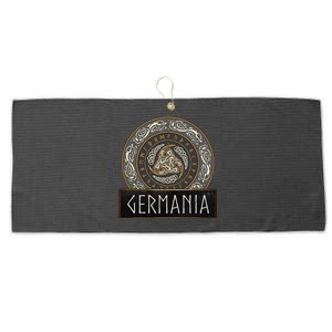 Ancient Germania Triskelion With Runes Large Microfiber Waffle Golf Towel