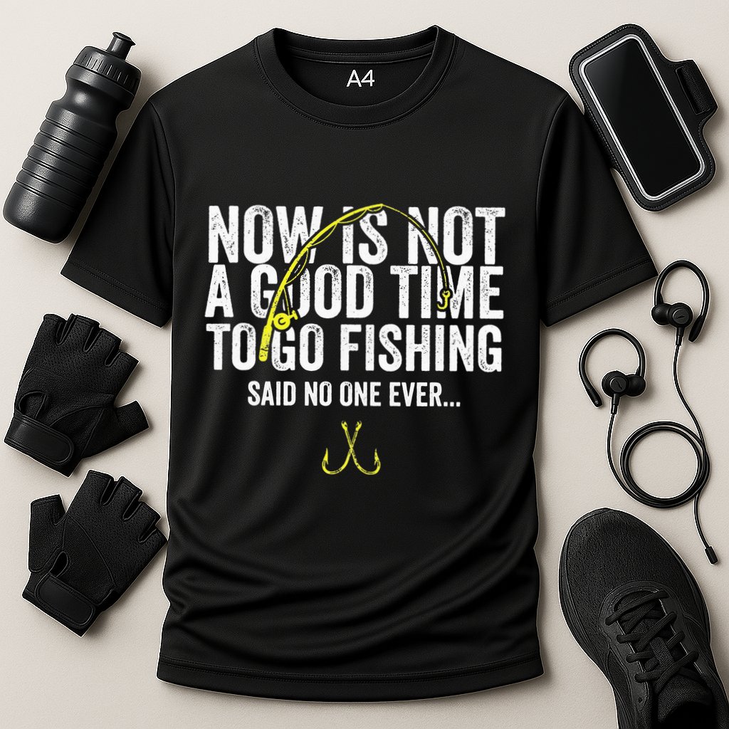 A Good Time For Fishing Walleye Hunter Performance Shirt
