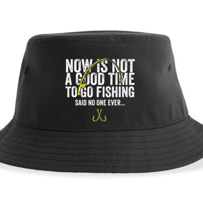 A Good Time For Fishing Walleye Hunter Sustainable Bucket Hat