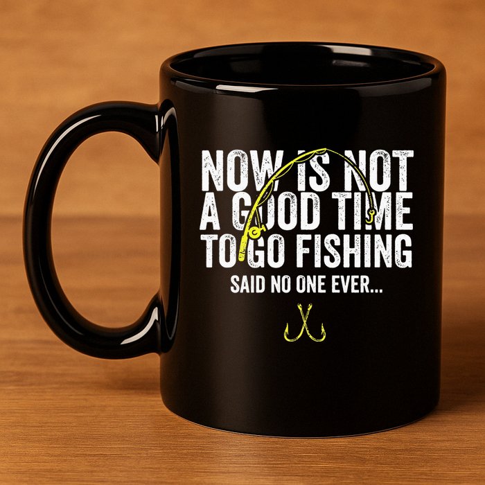 A Good Time For Fishing Walleye Hunter 11oz C Handle Ceramic Mug