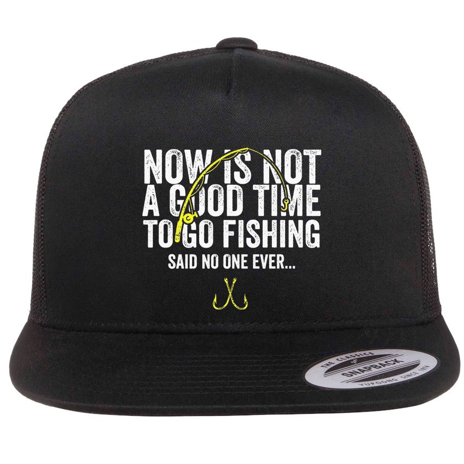 A Good Time For Fishing Walleye Hunter Flat Bill Trucker Hat