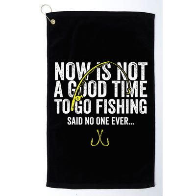 A Good Time For Fishing Walleye Hunter Golf Towel