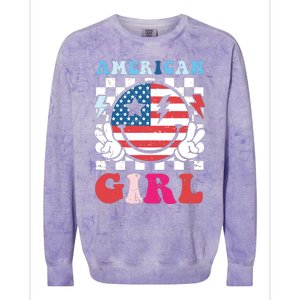 American Girl Teens 4th Of July Patriotic Colorblast Crewneck Sweatshirt