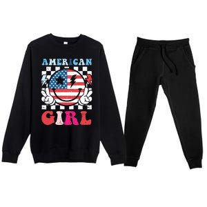 American Girl Teens 4th Of July Patriotic Premium Crewneck Sweatsuit Set