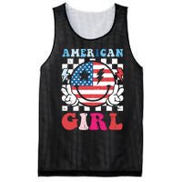 American Girl Teens 4th Of July Patriotic Mesh Reversible Basketball Jersey Tank