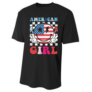 American Girl Teens 4th Of July Patriotic Performance Sprint T-Shirt