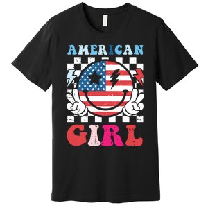 American Girl Teens 4th Of July Patriotic Premium T-Shirt