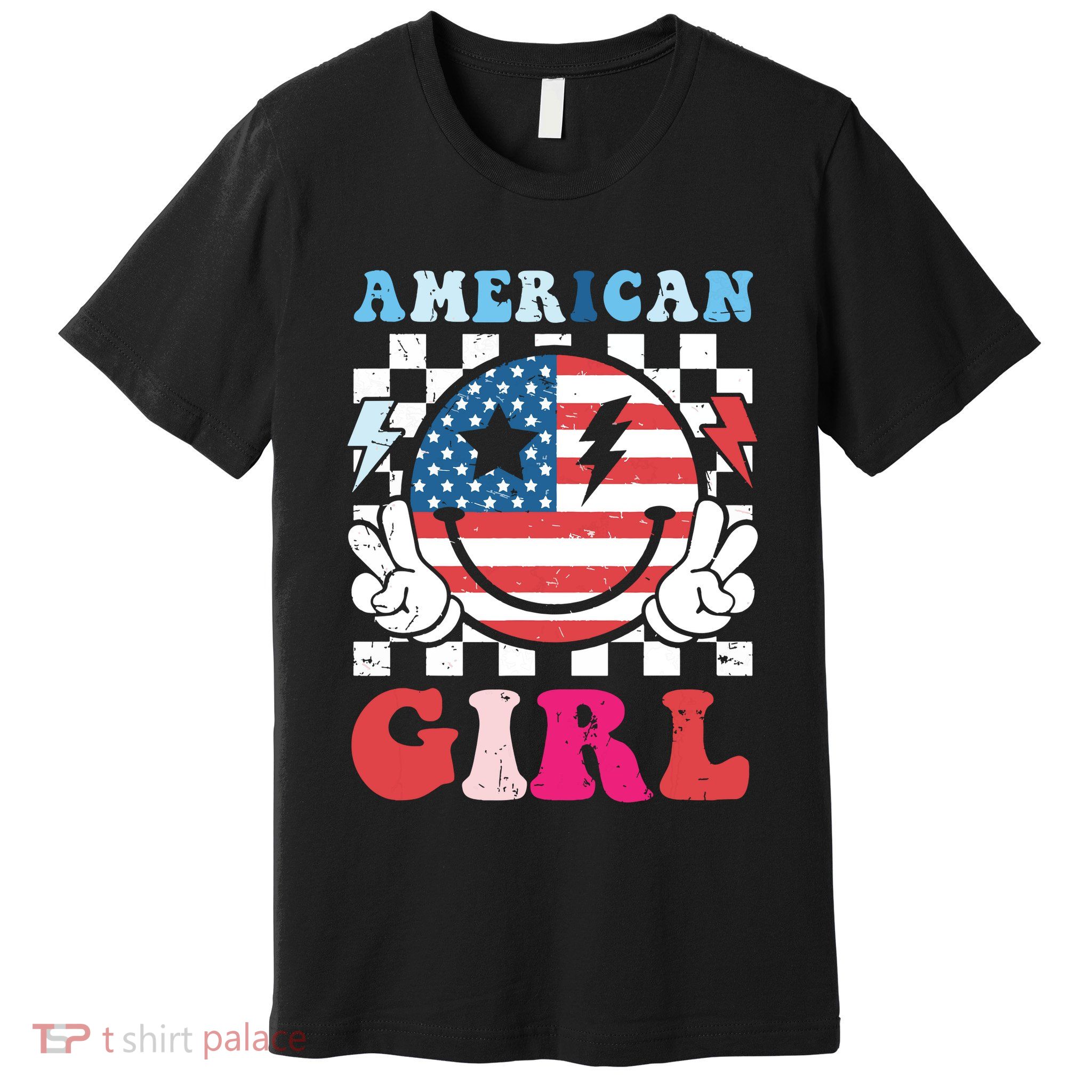 American Girl Teens 4th Of July Patriotic Premium T-Shirt