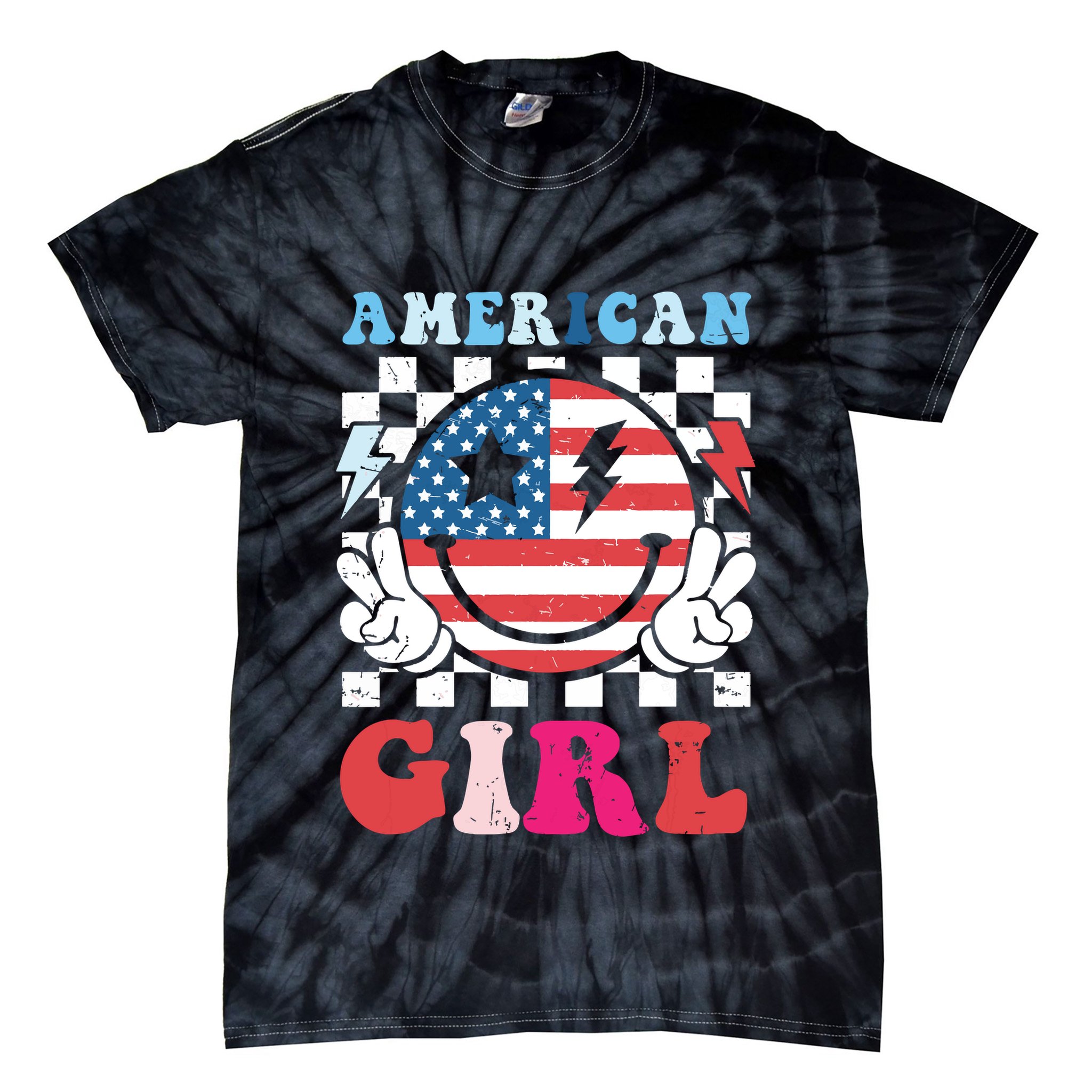 American Girl Teens 4th Of July Patriotic Tie-Dye T-Shirt