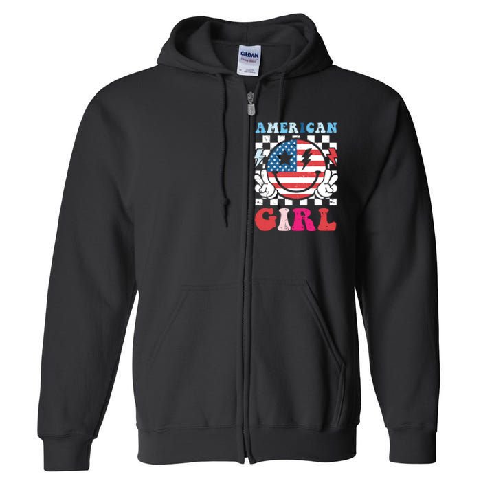 American Girl Teens 4th Of July Patriotic Full Zip Hoodie