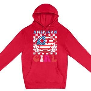 American Girl Teens 4th Of July Patriotic Premium Pullover Hoodie