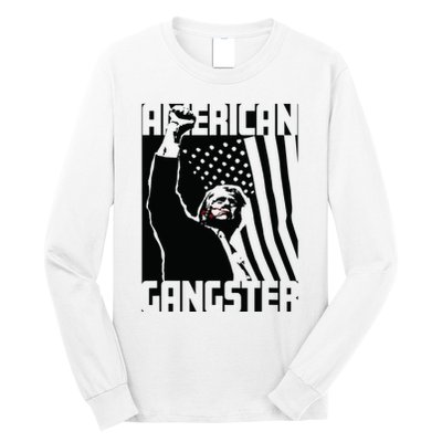 American Gangster Trump Artwork Long Sleeve Shirt