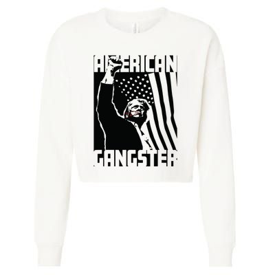 American Gangster Trump Artwork Cropped Pullover Crew