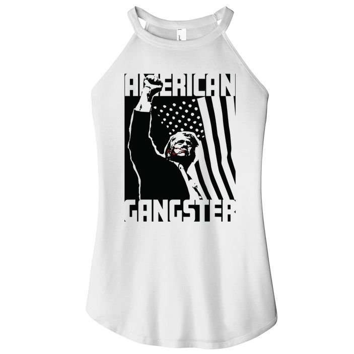 American Gangster Trump Artwork Women's Perfect Tri Rocker Tank