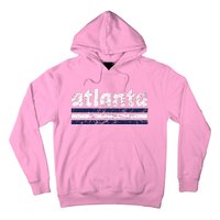 Atlanta Georgia Three Stripe Vintage Weathered Hoodie