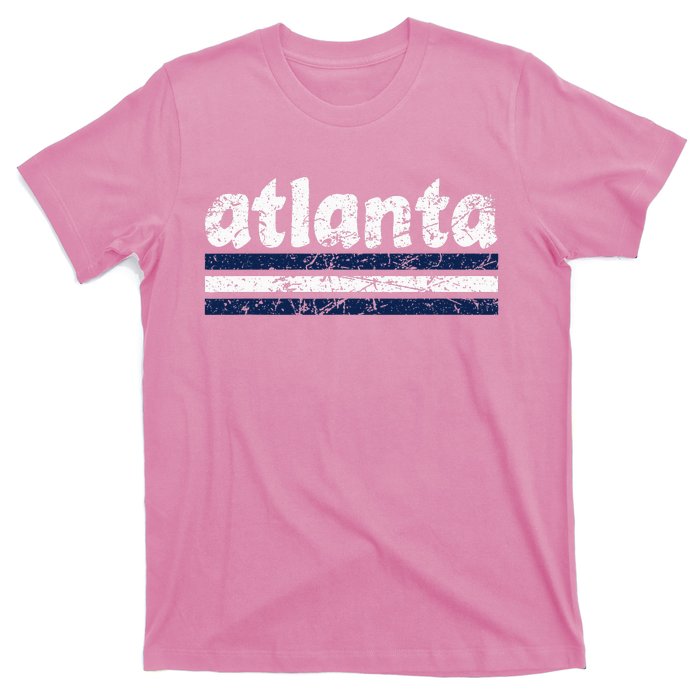 Atlanta Georgia Three Stripe Vintage Weathered T-Shirt