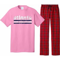 Atlanta Georgia Three Stripe Vintage Weathered Pajama Set