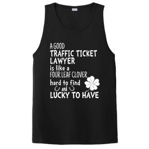 A Good Traffic Lawyer Is Like A 4 Leaf Clover St Patricks Great Gift PosiCharge Competitor Tank