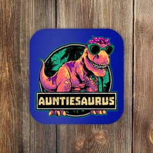 Auntiesaurus Gift T Rex Auntie Saurus Dinosaur Aunt Great Gift Coaster