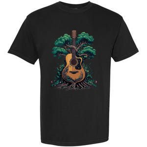 Acoustic Guitar Tree Musician Guitarist Garment-Dyed Heavyweight T-Shirt