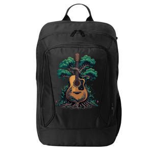 Acoustic Guitar Tree Musician Guitarist City Backpack