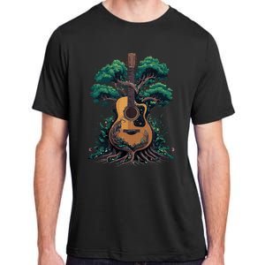 Acoustic Guitar Tree Musician Guitarist Adult ChromaSoft Performance T-Shirt