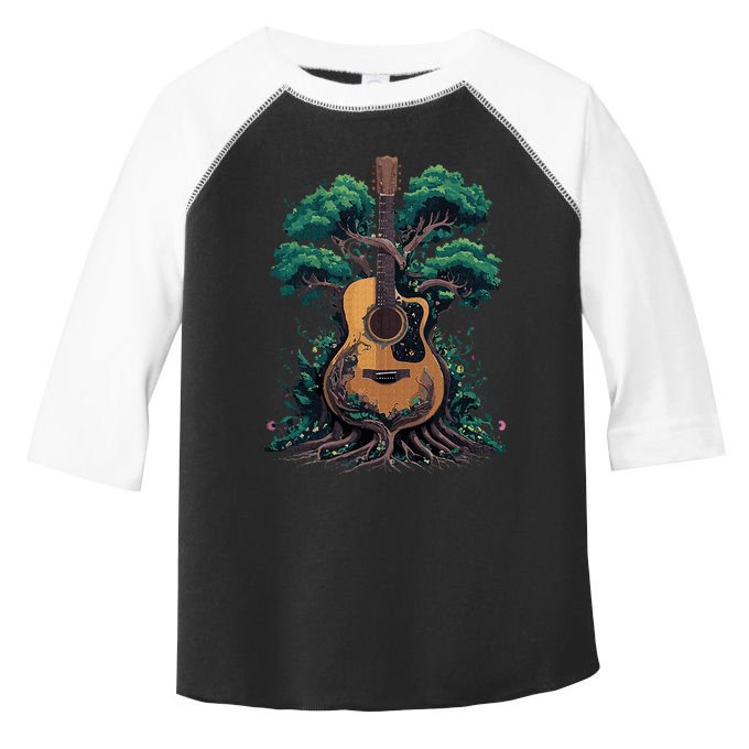 Acoustic Guitar Tree Musician Guitarist Toddler Fine Jersey T-Shirt