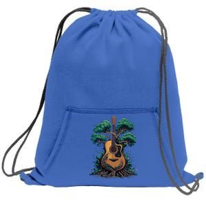 Acoustic Guitar Tree Musician Guitarist Sweatshirt Cinch Pack Bag