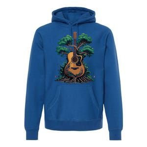 Acoustic Guitar Tree Musician Guitarist Premium Hoodie