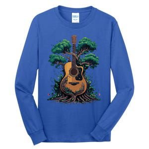 Acoustic Guitar Tree Musician Guitarist Tall Long Sleeve T-Shirt