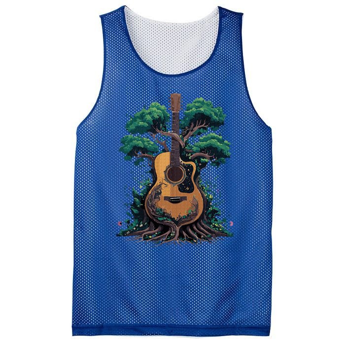 Acoustic Guitar Tree Musician Guitarist Mesh Reversible Basketball Jersey Tank