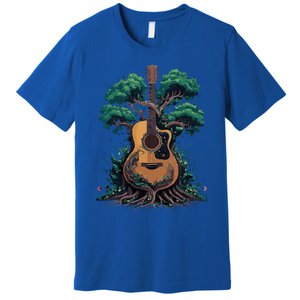 Acoustic Guitar Tree Musician Guitarist Premium T-Shirt