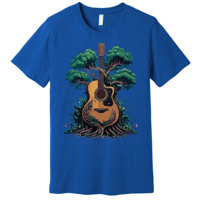 Acoustic Guitar Tree Musician Guitarist Premium T-Shirt