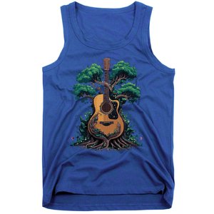 Acoustic Guitar Tree Musician Guitarist Tank Top