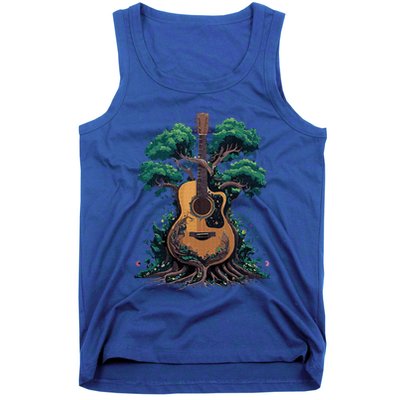 Acoustic Guitar Tree Musician Guitarist Tank Top