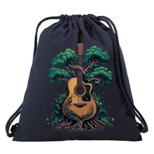 Acoustic Guitar Tree Musician Guitarist Drawstring Bag