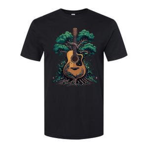 Acoustic Guitar Tree Musician Guitarist Softstyle CVC T-Shirt