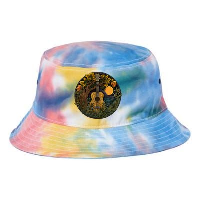 Acoustic Guitar Tree Guitarist Landscape Nature Tie Dye Newport Bucket Hat