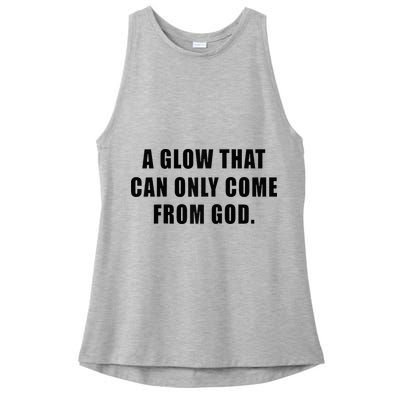 A Glow That Can Only Come From God Christian Ladies PosiCharge Tri-Blend Wicking Tank